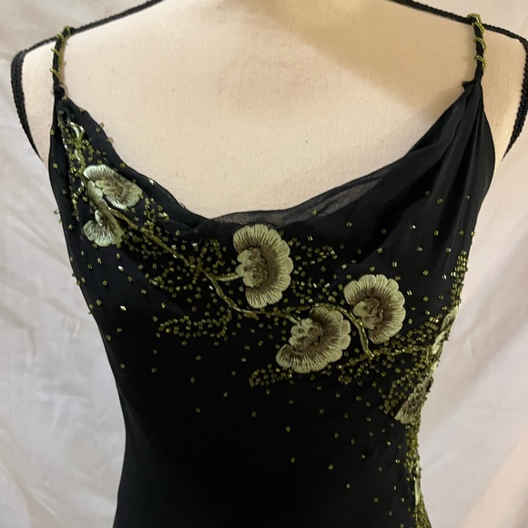 Vintage Y2K silk black beaded gown 🖤 - Picture 3 of 10